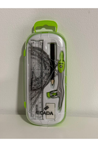 Ecada Set de geometrie ECADA, 8 piese, verde