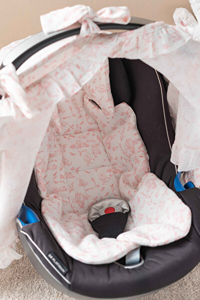 Atelier Babbi 100% Cotton Stroller Set - Toile De Jouy / Pink