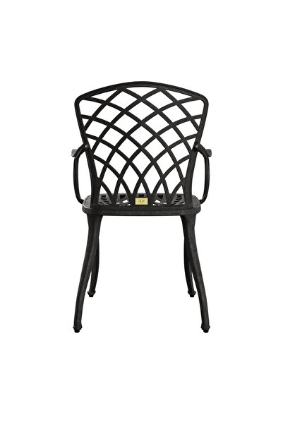 HubRom Set Mobilier Gradina HubRom, 1xMasa Rotunda(60x72), 2xScaun HITIT(43x42x50x92) Negru