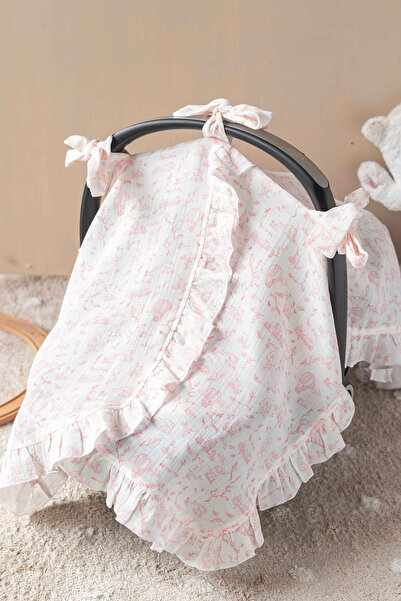 Atelier Babbi 100% Cotton Stroller Set - Toile De Jouy / Pink