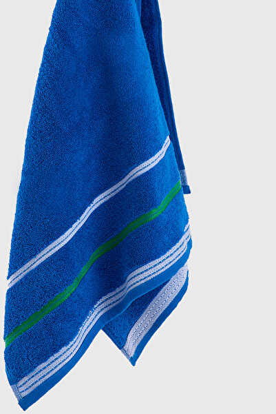 Benetton Home 5 штук рушників для ванної кімнати, рушників для обличчя та тіла, синього кольору, 100% бавовна, 30x50 см, рушник для обличчя