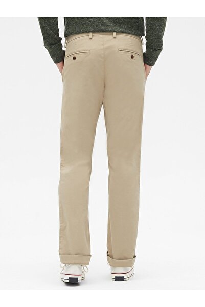 GAP ErkekGapFlex Straight Essential Khaki Pantolon