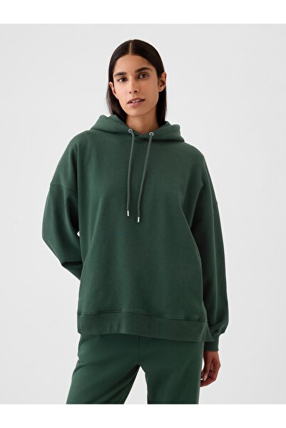 GAP Kadın Koyu Yeşil Vintage Soft Oversize Tunik Sweatshirt