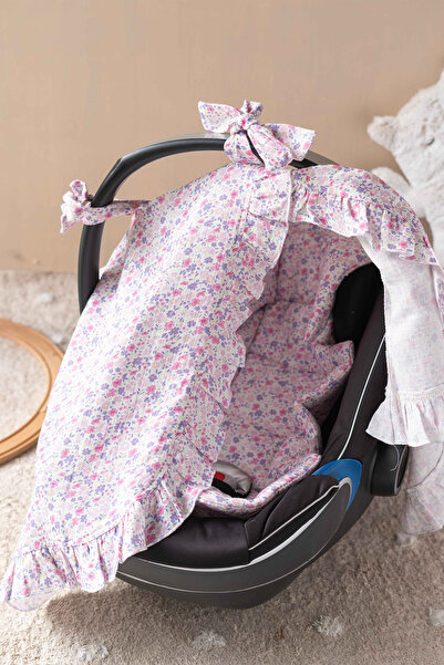 Atelier Babbi 100% Cotton Stroller Set - Tiny Flowers / Pink