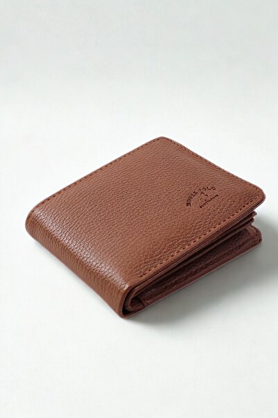 GALB LEATHER Tan Color Soft Leather Men's Wallet with Coin Compartment 11 X 9 cm