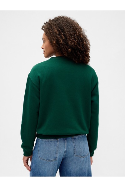 GAP Kadın Koyu Yeşil Relaxed Logo Sweatshirt