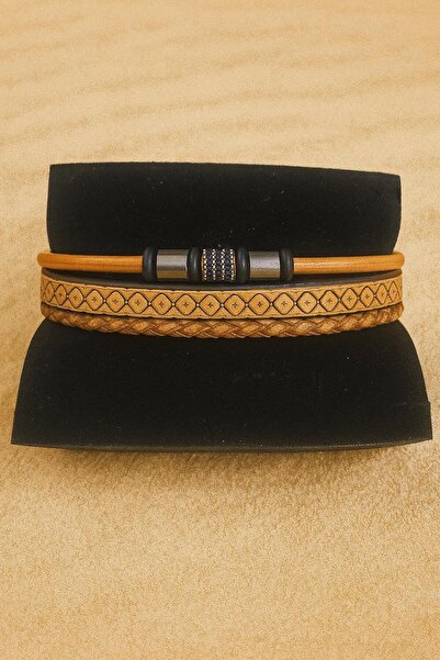 ABAS Deri bileklik göz alıcı ve dikkat çekici tasarım