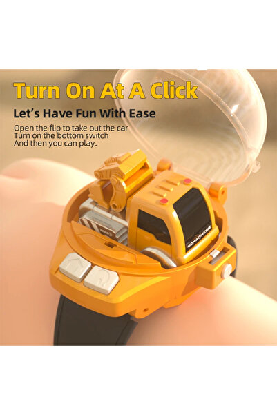 LEBLOU Watch bracelet Excavator toy made of aluminum controllable by remote control battery in excavator