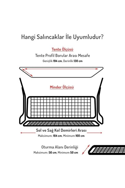 Vip Home Concept 3 Kişilik Süngersiz Bahçe Salıncak Minderi Kılıfı Bordo Renk