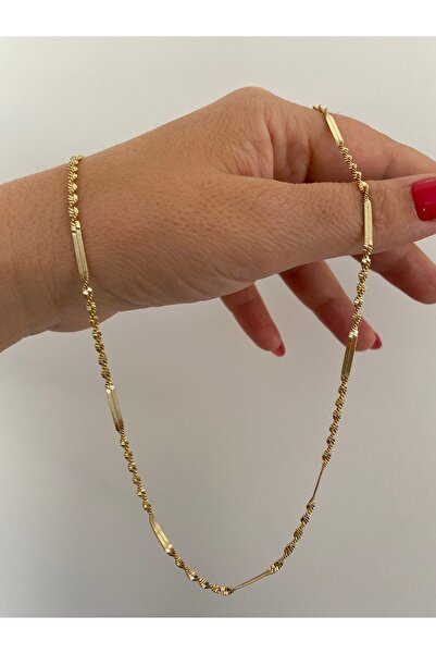 XUPİNGS 14Ayar Altın Rengi Singapur Kolye no2 model 45cm