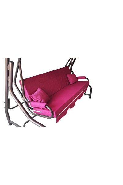 Vip Home Concept 3 Kişilik Süngersiz Bahçe Salıncak Minderi Kılıfı Bordo Renk