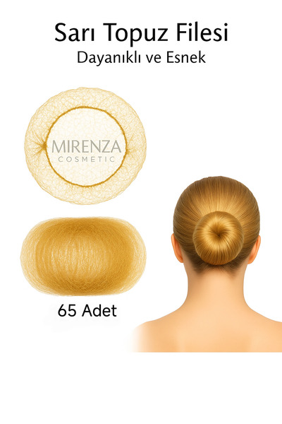 mirenza cosmetic Plasa de par invizibila 65 bucati plasa de coc galbena