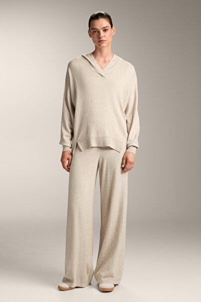Oysho Wide-leg knit trousers