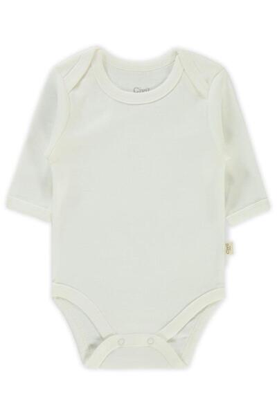Civil Baby Badi s dlhými rukávmi na patentky - biela 0-1 mesiac