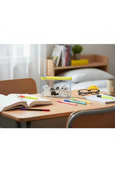 Miniso We Baby Bears Lisanslı Şeffaf Kalemlik (12*7,5 cm)