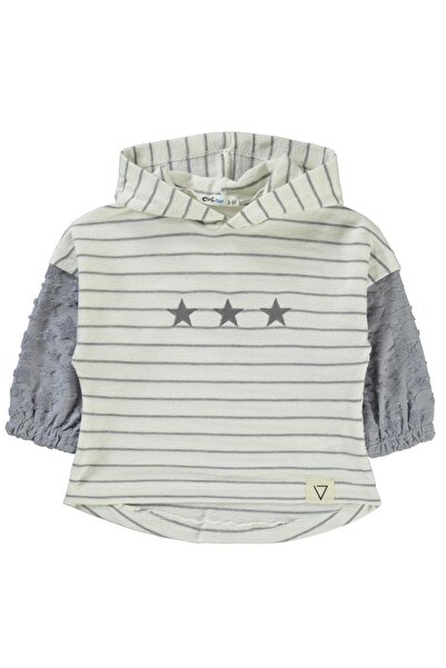 Civil Boys سترة بقلنسوة مخططة من Yıldız مطبوع للأعمار من 2-5 سنوات - أزرق للأ...