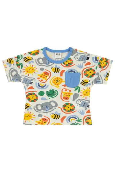 Civil Baby Бейби животни бродерия 6-18 месеца тениска - Екру 18-24 месеца
