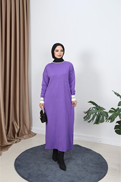 NİSUM MODA Mercerized Dress with Glitter Detail