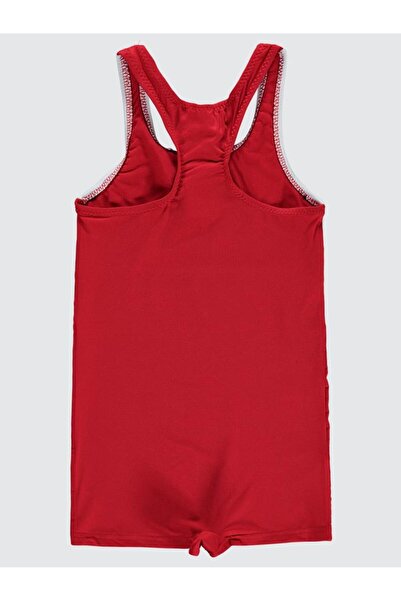 Civil Girls Kız Çocuk Yüzücü Mayo 3-13 Yaş Lacivert-kırmızı