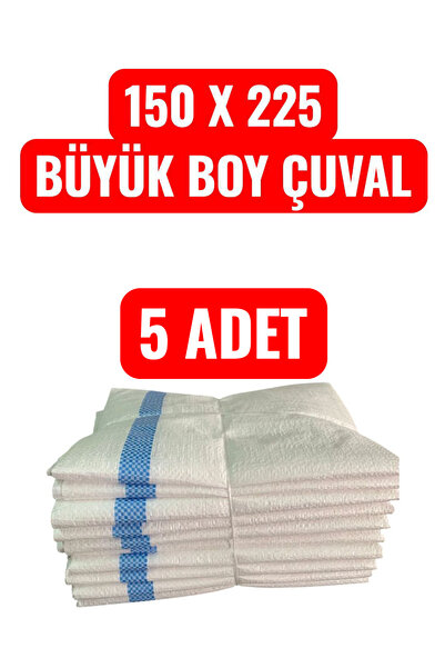 HBNC 5 Adet Büyük Boy Çuval 150 X 225 Boyutunda Tekstil Kırpıntı Çuvalı