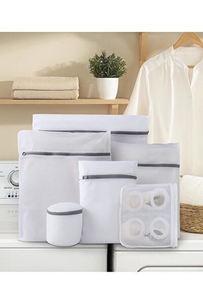 QuTek Set 6 saculeti rufe, poliester, QuTek, dimensiuni multiple, fermoar ascuns, protectie pentru haine