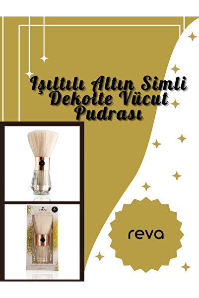 REVA Işıltılı Altın Simli Dekolte Vücut Pudrası - Gold Explosion For Decollete - Vegan & Temiz Içerik