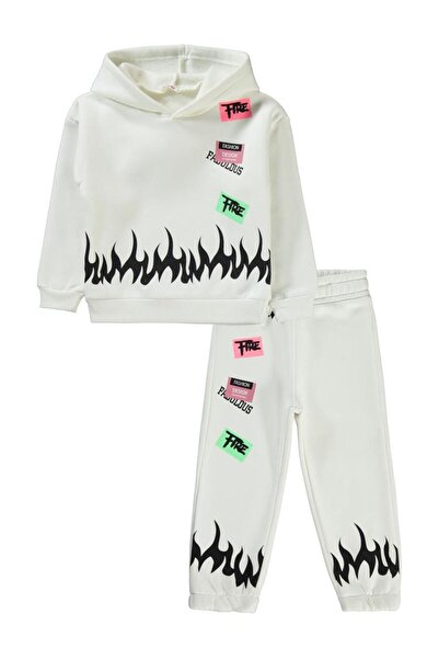 Civil Girls طقم رياضي مطبوع عليه اللهب لعمر 2-5 سنوات - إكرو3-4 سنوات