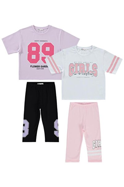 Civil Girls Σετ 2 τεμαχίων με στάμπα Sport Girl, κοντομάνικο, για 6-9 ετών - ...