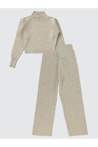 Civil Girls Crop 10-13 Years Old Set - Beige 10-11 Years Old