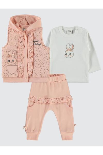 Civil Baby Σετ Κουνέλι με Κέντημα 6-18 Μηνών - Πούδρα 6-9 Μηνών