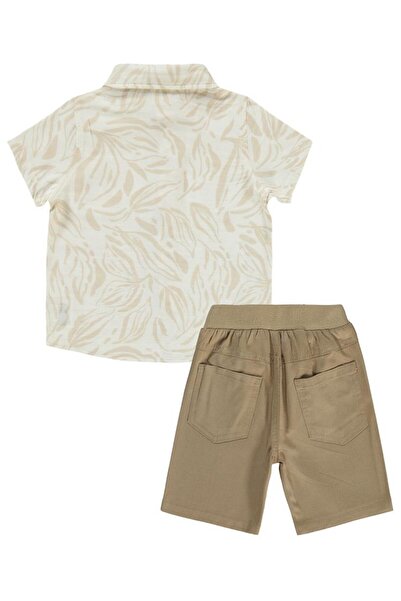 Civil Baby Coffee Leaf Patterned 6-18 Month Set - Brown6-9 Months