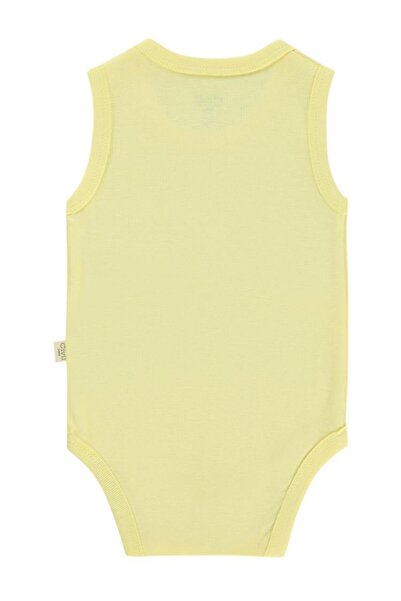 Civil Baby Düz Renkli Çıtçıtlı Badi - Sarı 0-1 Ay