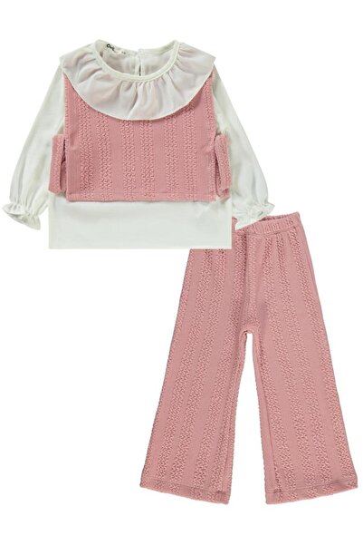 Civil Girls طقم منسوج منقوش للأعمار من 2 إلى 5 سنوات - بودرة للأعمار من 2 إلى...