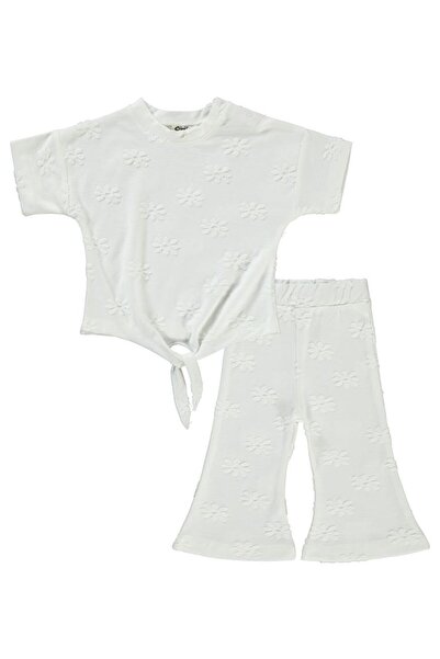 Civil Baby Rainbow Embossed Front Tie 6-18 Months Set - Ecru 12-18 Months