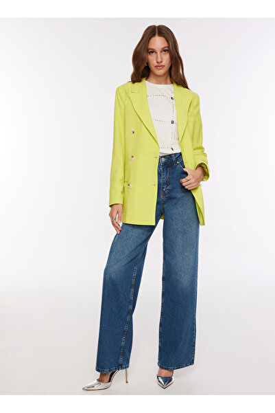 Fabrika Kruvaze Neon Yeşil Kadın Ceket MILANSE