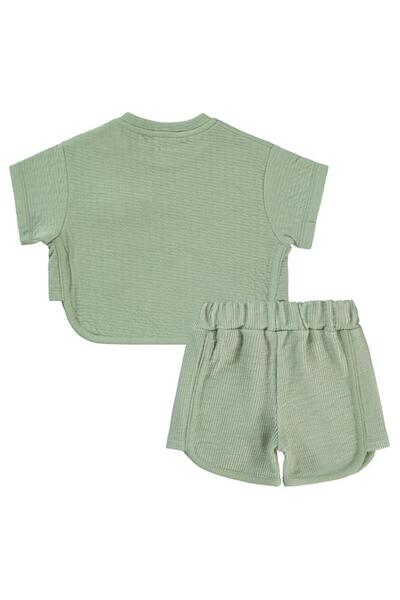 Civil Baby Button Detailed 6-18 Month Set - Khaki6-9 Months