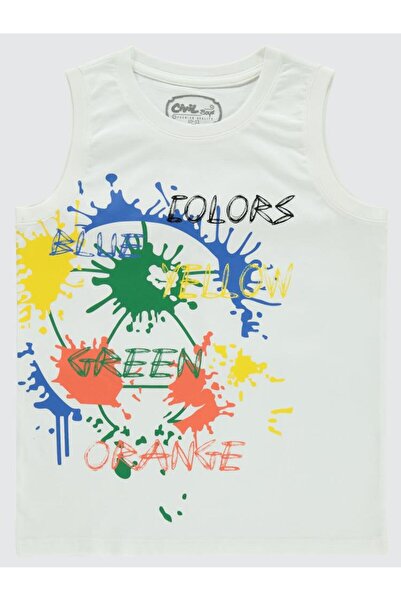 Civil Boys Boje Štampano Majica za decu 10-13 godina - Ecru 11-12 godina