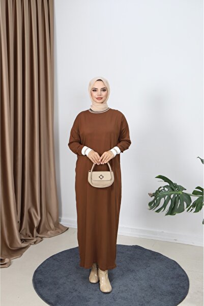 NİSUM MODA Mercerized Dress with Glitter Detail