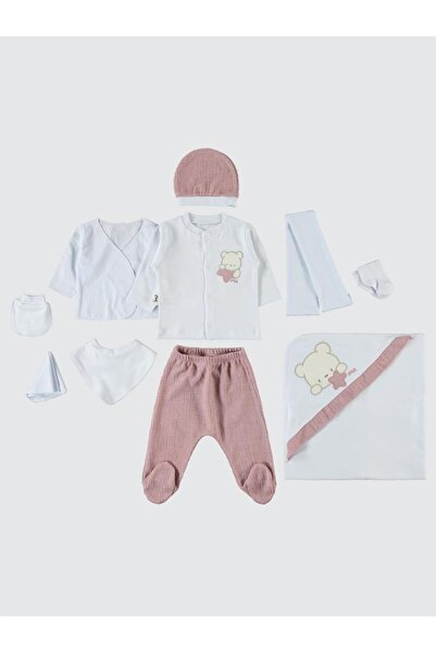Civil Baby Unisex Bebek 10'lu Zıbın Seti - Pudra