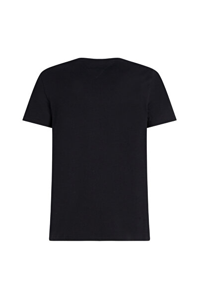 Tommy Hilfiger Černé pánské tričko s krátkým rukávem MW0MW27539BDS