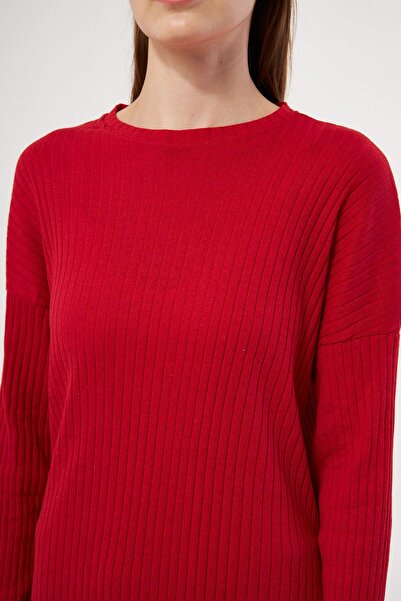 Oyga Women's Red Women's Ribbed Report & Sweatpants, Casual Home Wear Pajamas Set