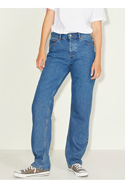 JJXX Yüksek Bel Mom Fit Mavi Kadın Pantolon 12203730