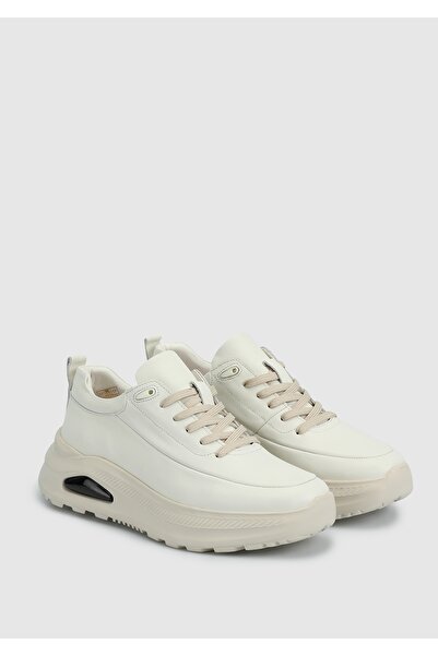 Provoq Λευκό Δερμάτινο Ανδρικό Sneaker