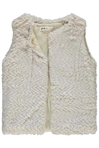 Civil Girls Plush 2-5 Years Old Vest - Beige4-5 Years Old