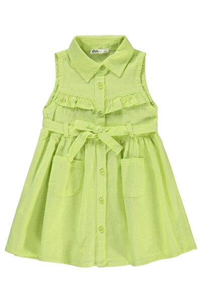 Civil Girls 2-5 Yaş Elbise - Sarı 4-5 Yaş