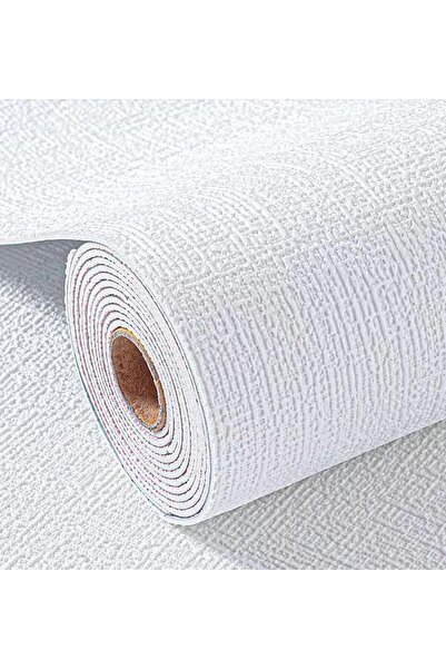 Renkli Duvarlar 50x280 Cm Kendinden Yapışkanlı Alüminyum Folyolu Isı Ses Yalıtımlı Duvar Kağıdı Paneli Dekor Beyaz