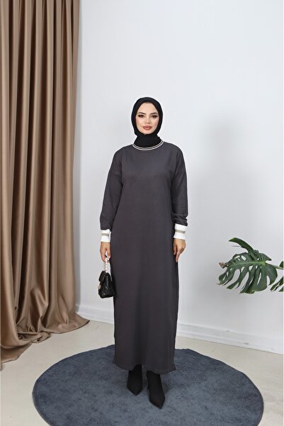 NİSUM MODA Mercerized Dress with Glitter Detail