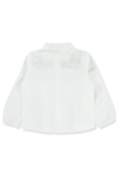 Civil Girls Floral Embroidered Shirt for Ages 2-5 - Ecru2-3 Years