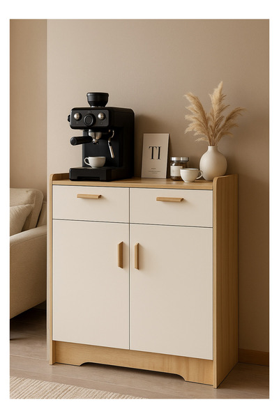 AGD Coffee Corner MDF Coffee Cabinet With Large Storage Capacity For Living Room Or Office 80*40*90c
