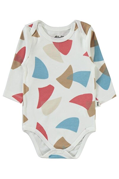 Civil Baby Colored Fıgures Baskılı 3-18 Çıtçıtlı Badi - Mavi12-18 Ay